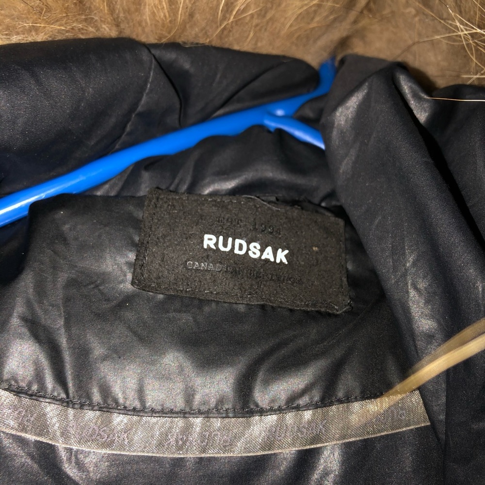 warm rudsak coat , black